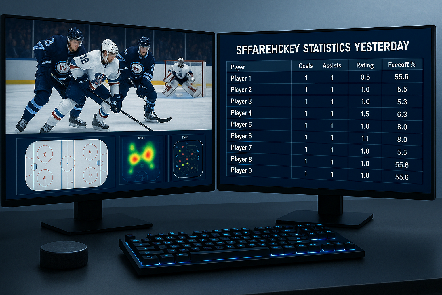 SFFAREHockey Statistics Yesterday
